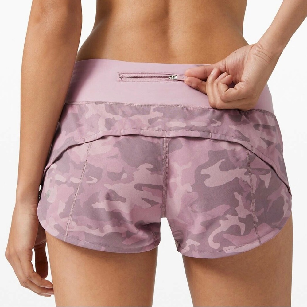 lululemon athletica Mauve Camo Athletic Shorts